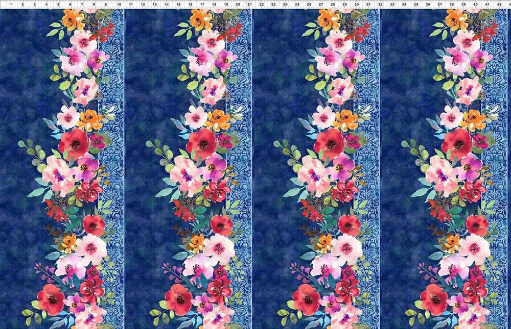 Glorious Garden - Border || Blue || In the Beginning