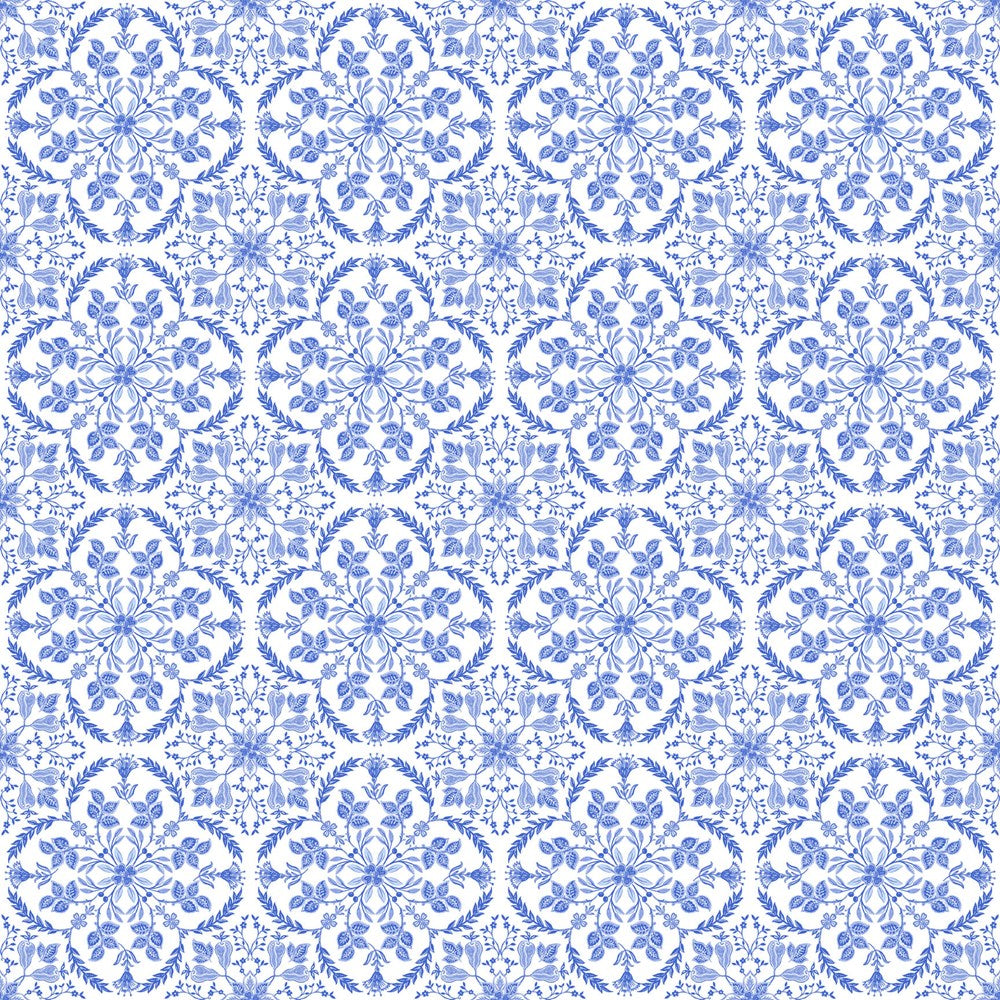 TILE - WHITE/BLUE || DELFT DYNASTY || Northcott Studio