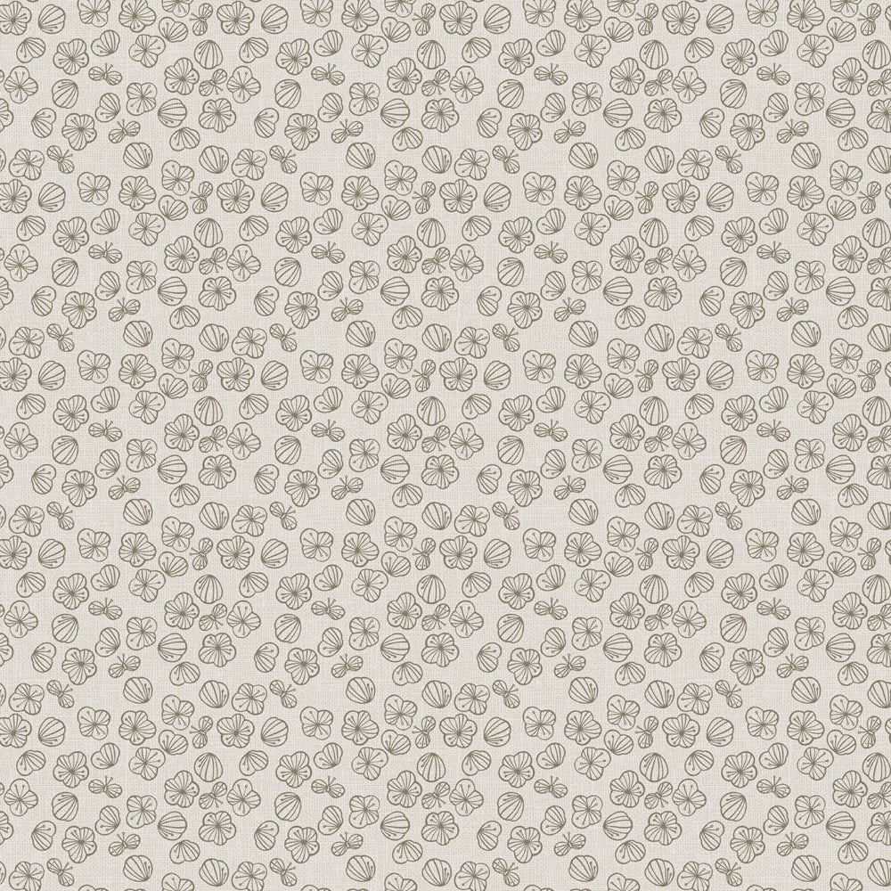 90975-14 BLOSSOMS - TAUPE ll FOLKTALE ll Figo