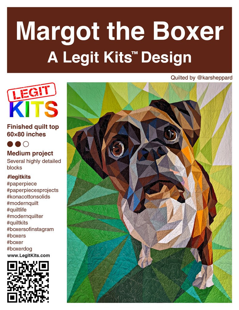 Legit Kits - Margot the Boxer Foundation Paper Pieced Pattern