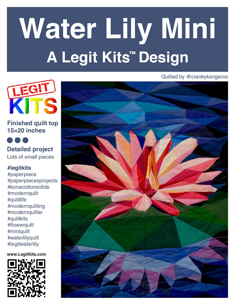 Legit Kits - Water Lily Mini Foundation Paper Pieced Pattern