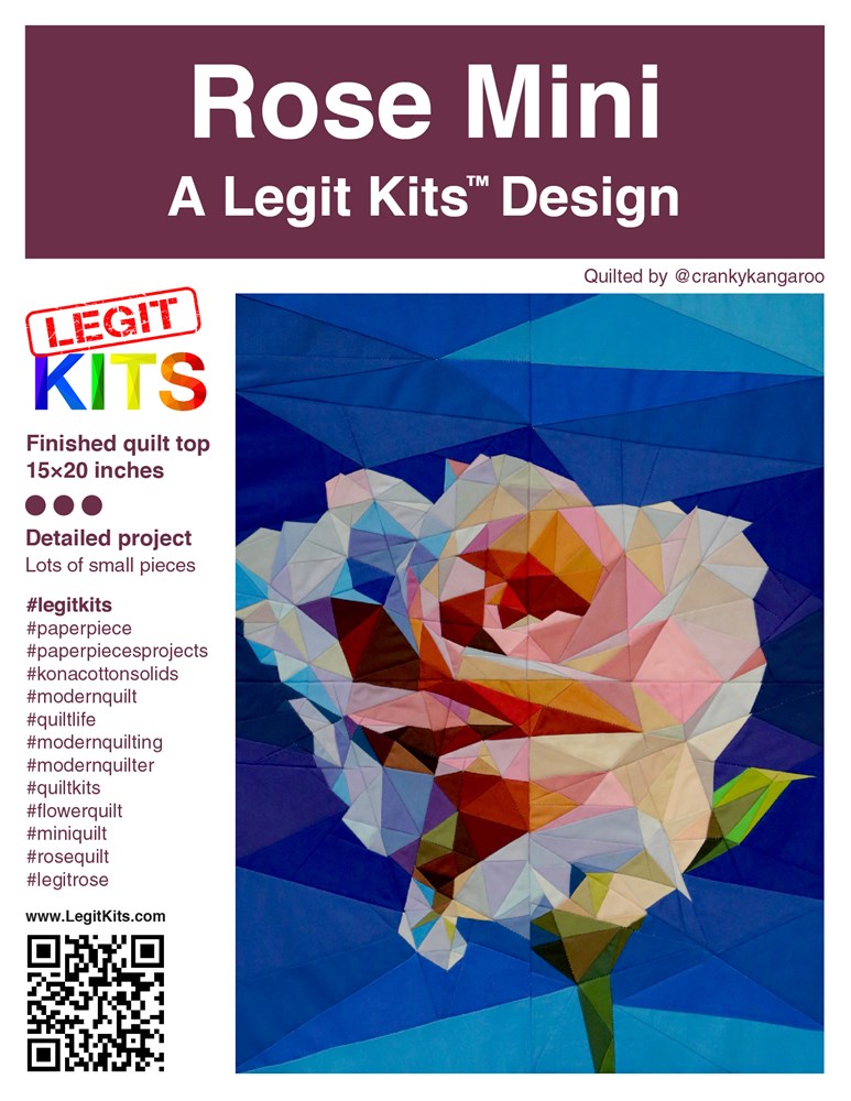 Legit Kits - Rose Mini Foundation Paper Pieced Pattern