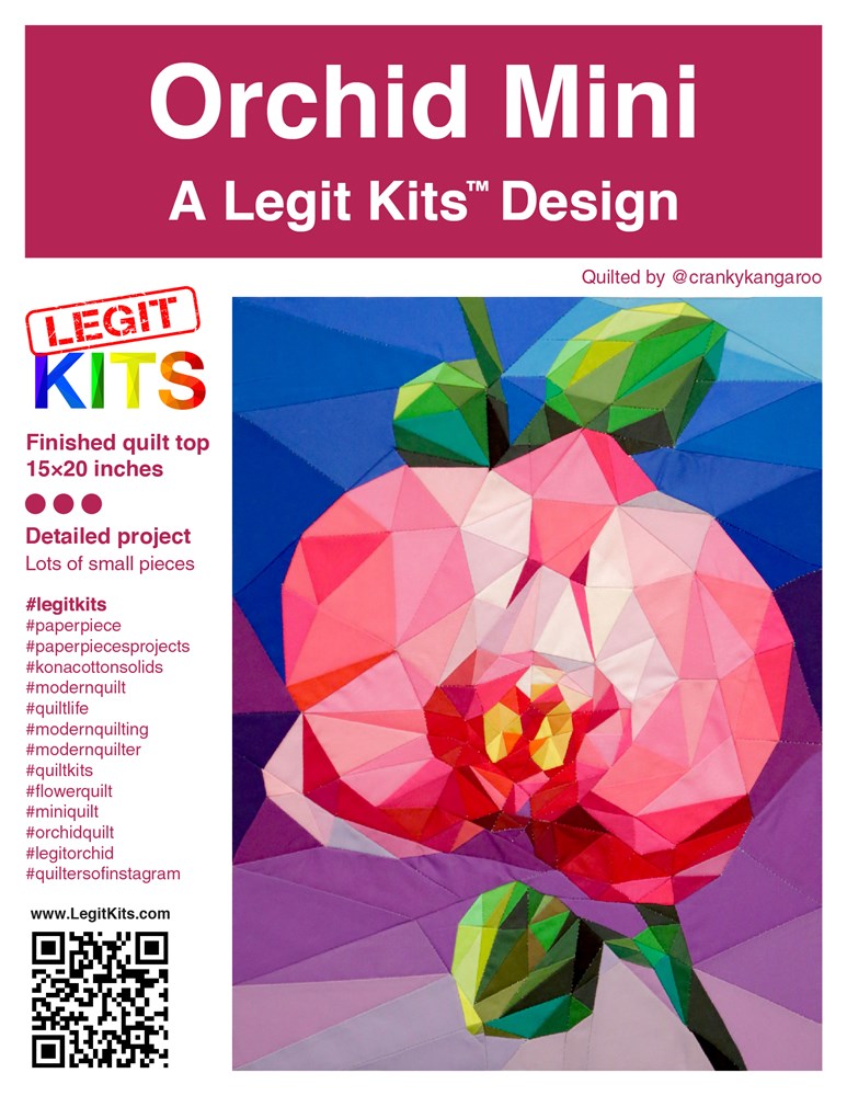 Legit Kits - Orchid Mini Foundation Paper Pieced Pattern