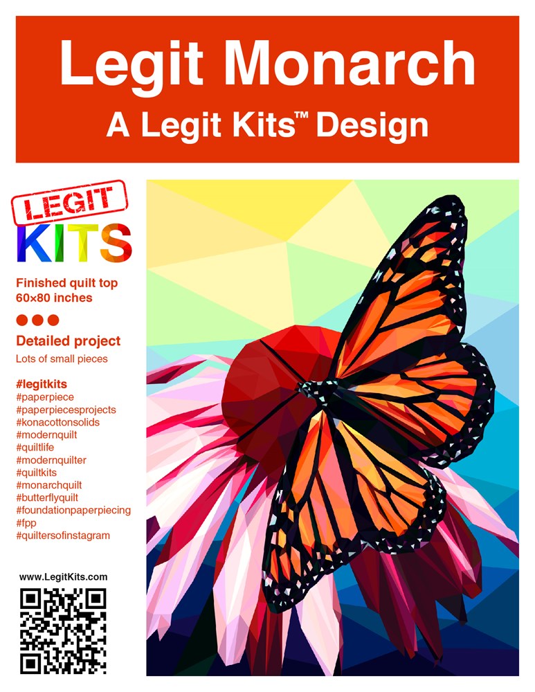 Legit Kits - Legit Monarch Foundation Paper Pieced Pattern