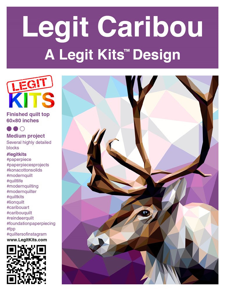 Legit Kits - Legit Caribou Foundation Paper Pieced Pattern