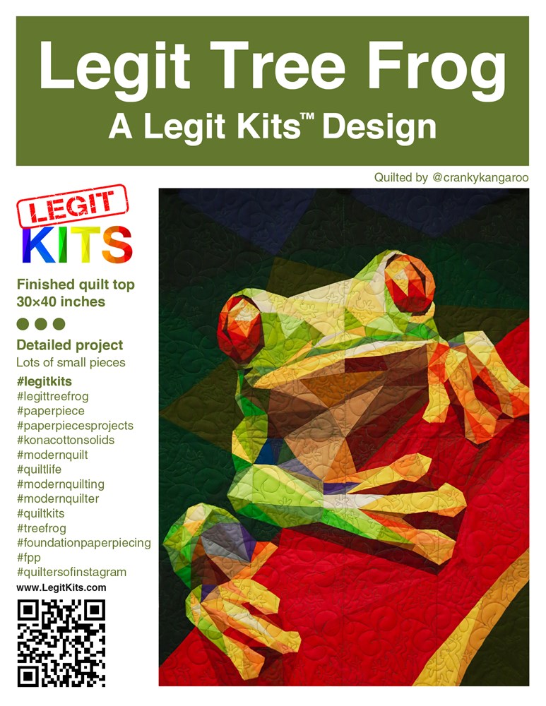 Legit Kits - Legit Tree Frog Foundation Paper Pieced Pattern