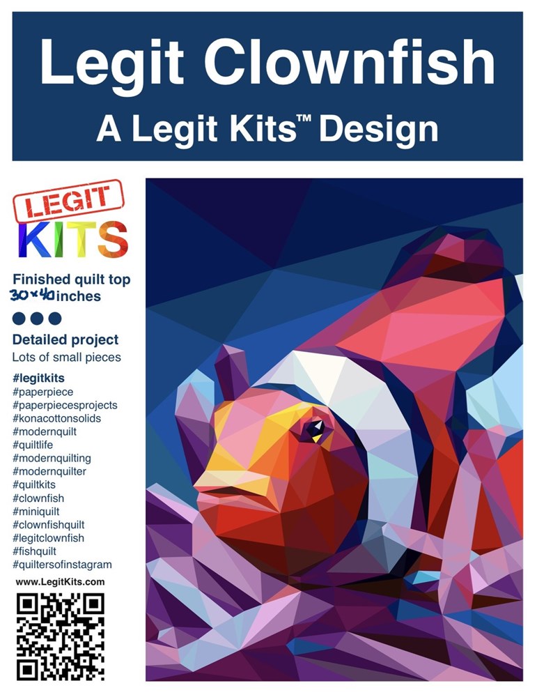 Legit Kits - Legit Clownfish Foundation Paper Pieced Pattern