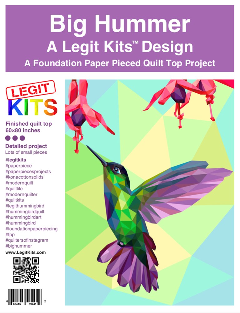 Legit Kits - Big Hummer Foundation Paper Pieced Pattern