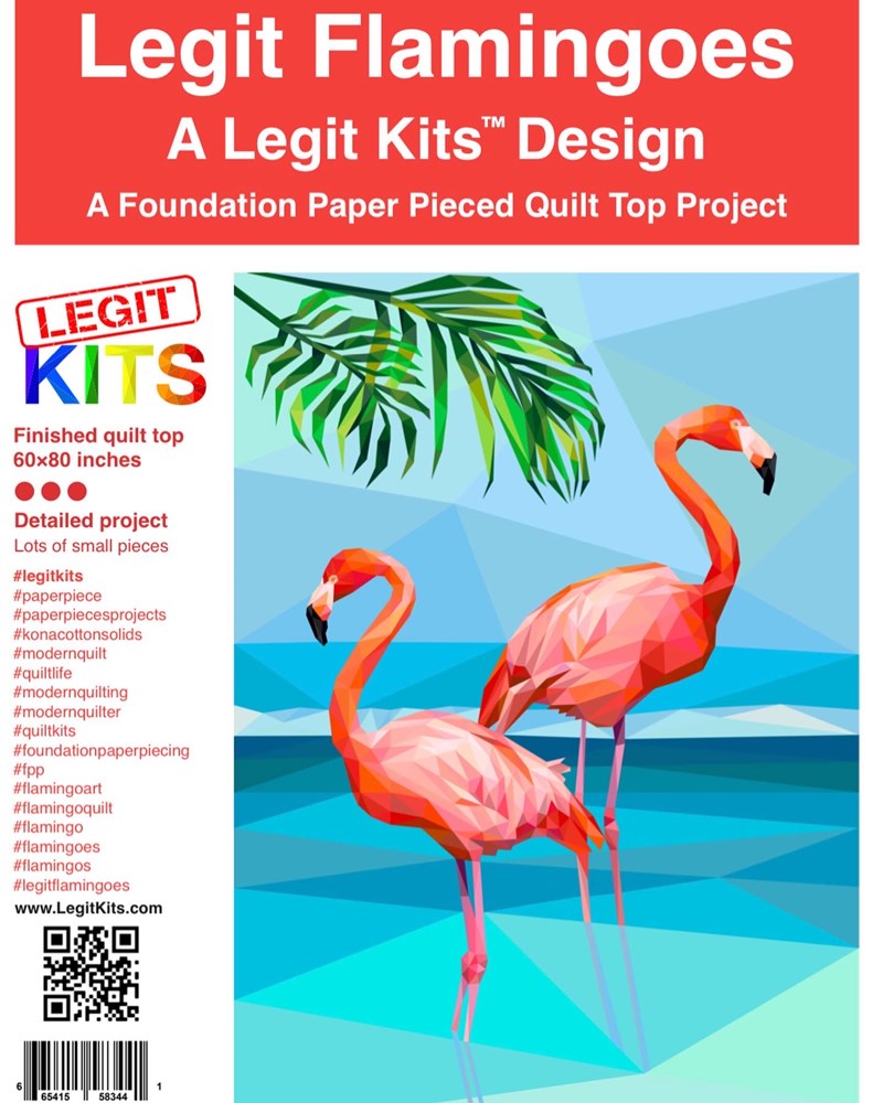 Legit Kits - Legit Flamingos Foundation Paper Pieced Pattern