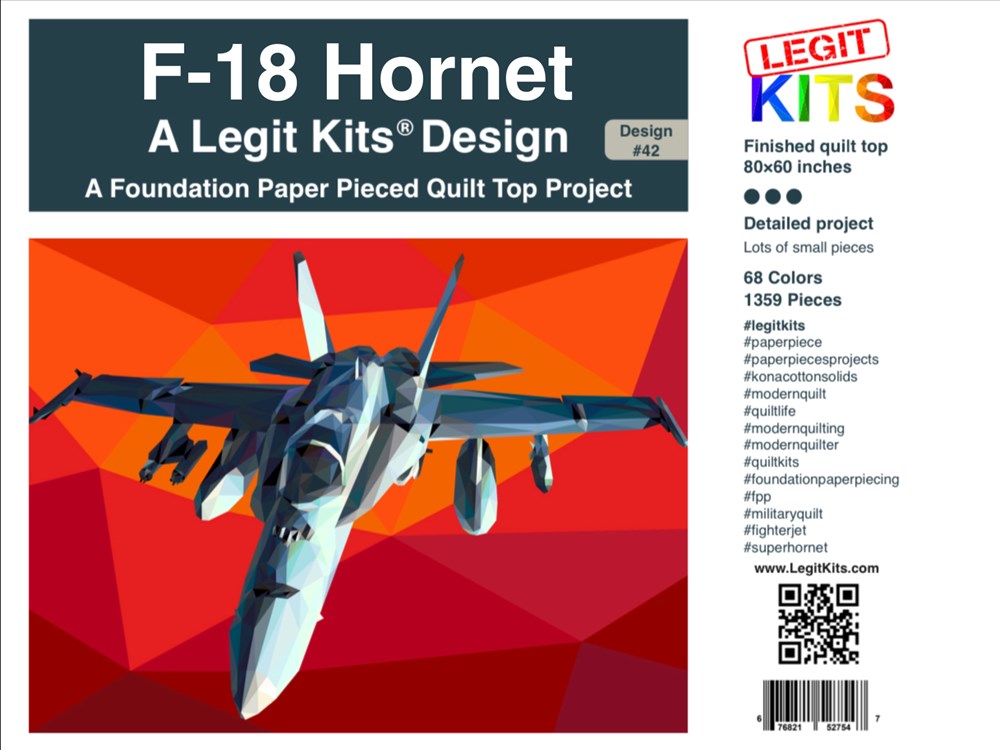 Legit Kits - F-18 Hornet Foundation Paper Pieced Pattern