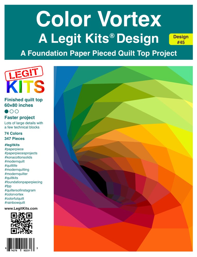 Legit Kits - Color Vortex Foundation Paper Pieced Pattern