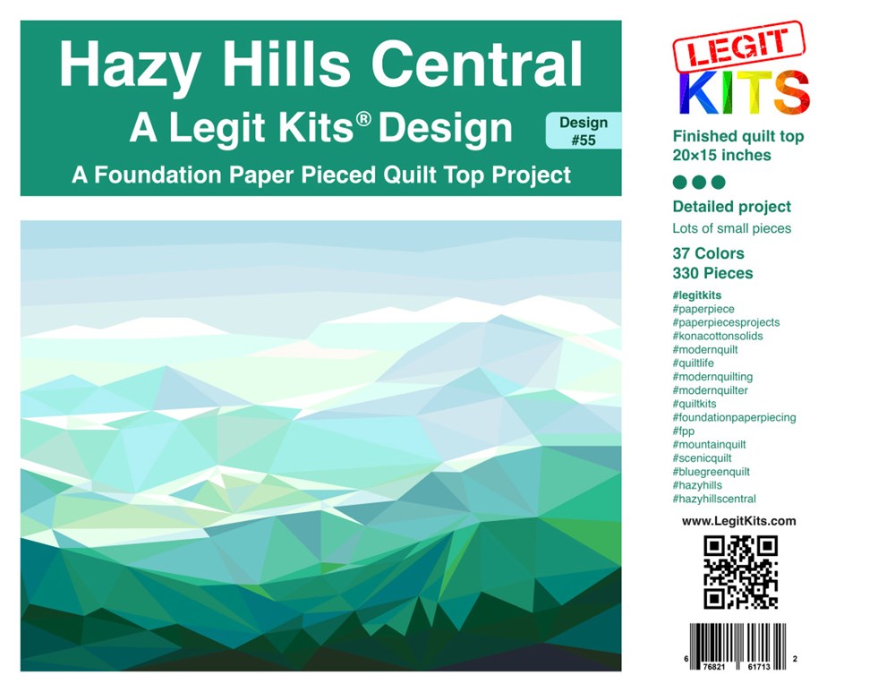 Legit Kits - Hazy Hills Central Foundation Paper Pieced Pattern