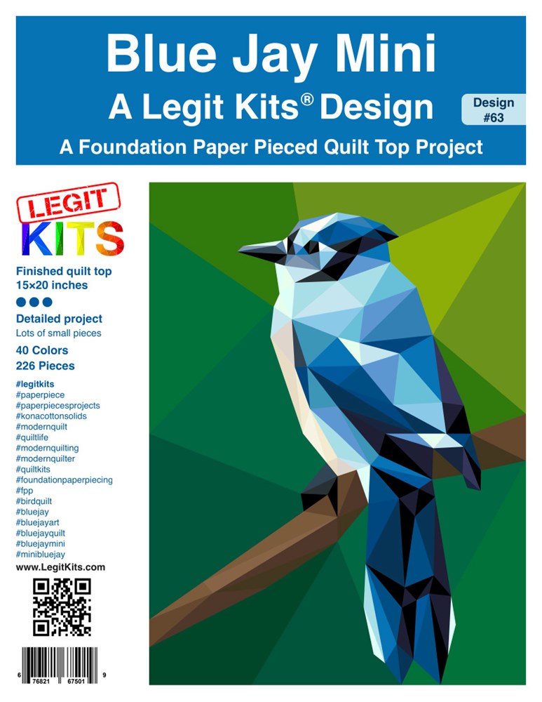 Legit Kits - Blue Jay Mini Foundation Paper Pieced Pattern