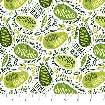 Avocado Words - WHITE II AVOCADO LOVE