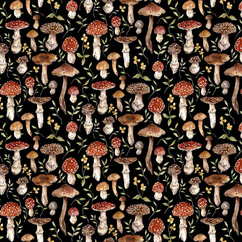 MUSHROOMS - BLACK MULTI II HEAVENLY HEDGEROW