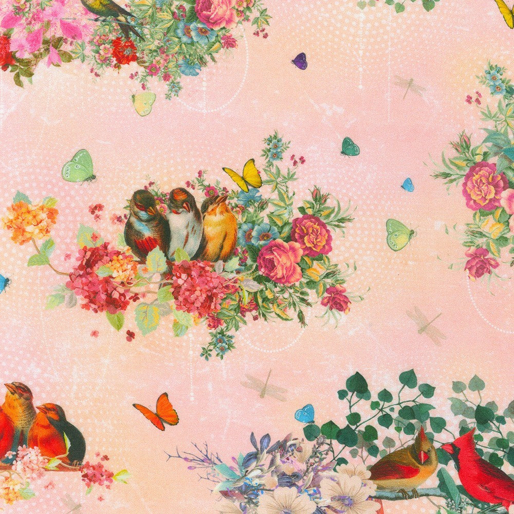 ADND-22276-144 PEACH II ENCHANTED AVIARY