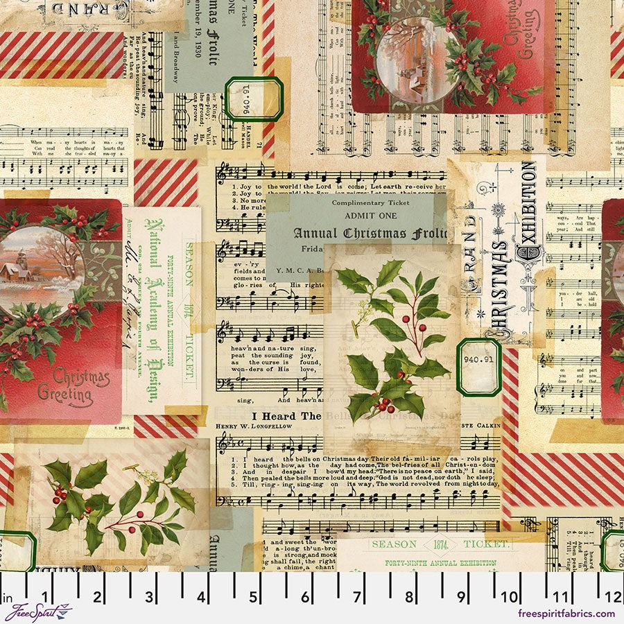 Holiday Collage Canvas - Multi ll Holidays Past Canvas ll Tim Holtz