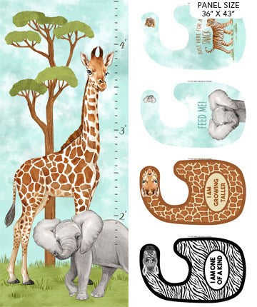 Baby Safari Growth Chart - TURQUOISE MULTI II BABY SAFARI