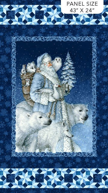 Father Christmas Panel - NAVY II FATHER CHRISTMAS