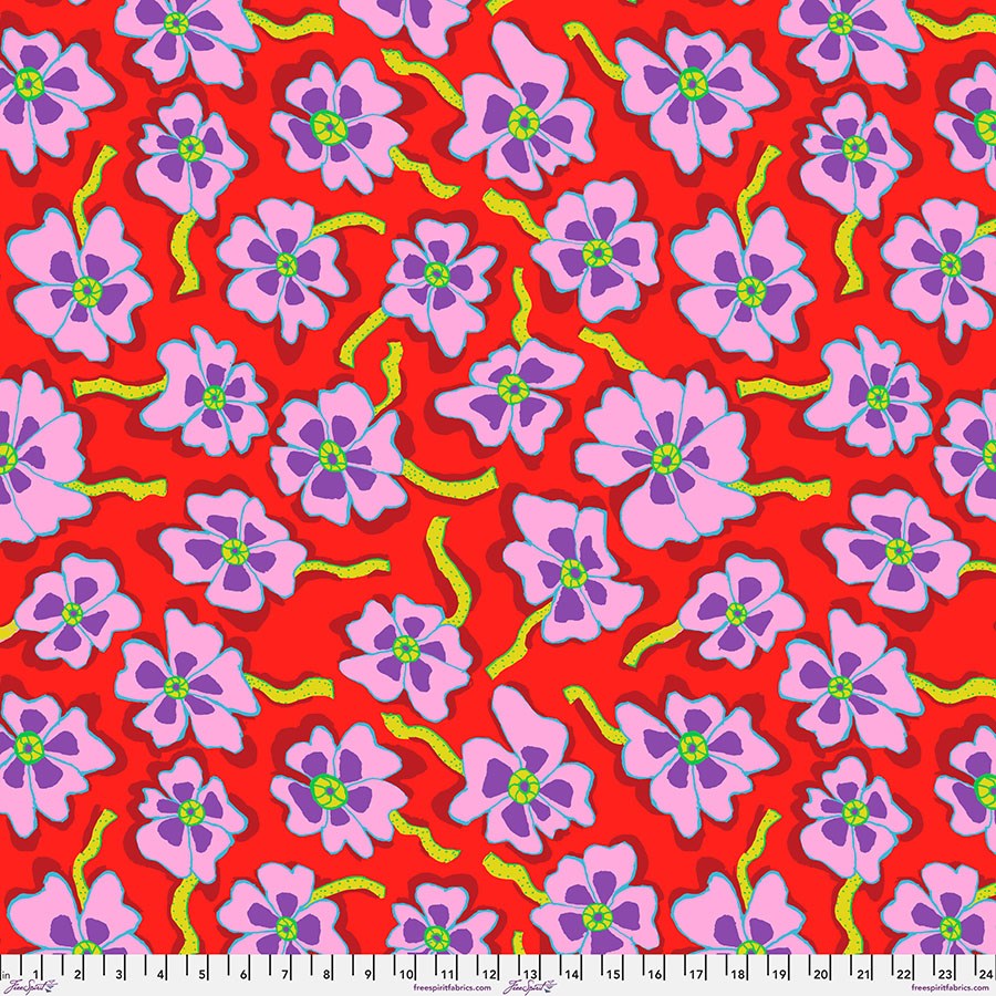 Camo Flower - Red II Aug-23 II Kaffe Fassett Collective