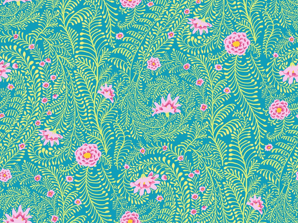 Ferns - Turquoise II Stash II Kaffe Fassett Collective