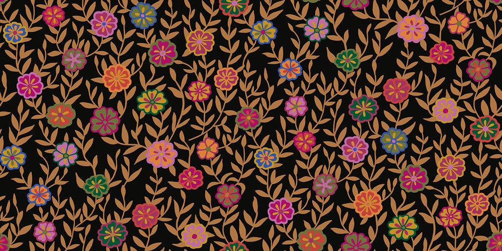 Busy Lizzy - Black II Stash II Kaffe Fassett Collective