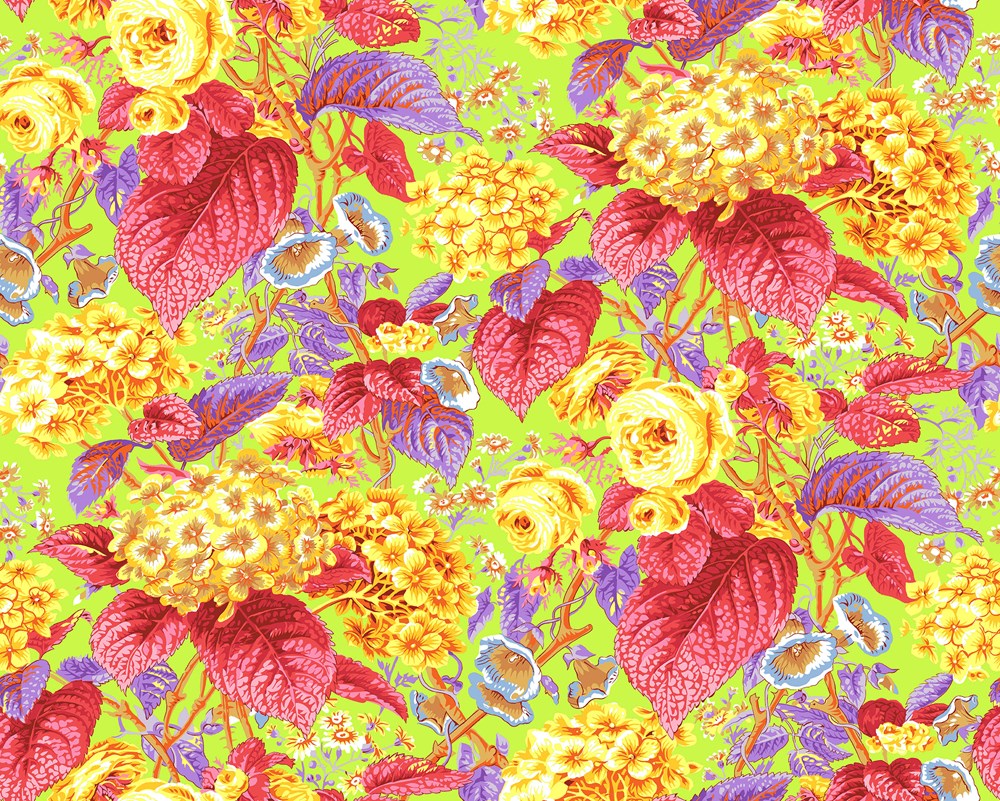 Rose and Hydrangea - Citrus II Stash II Kaffe Fassett Collective